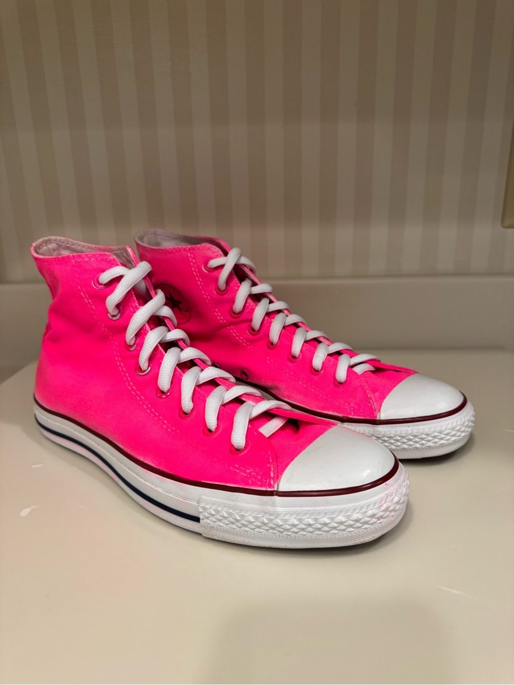 Converse Chuck Taylor All Star Customized Pink High Top Sneakers